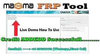 How To Add Magma Credit In Account Esay Way | Samsung Magma FRP Tool Reset One Click | GsmRaJA