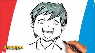 How to Draw a Happy Anime Boy | Sketch Tutorial Step-by-Step