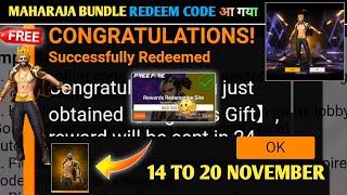 FREE FIRE REDEEM CODE TODAY | FF REDEEM CODE TODAY | MANIC MAHARAJA BUNDLE REDEEM CODE TODAY