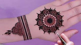 Beautiful stylish Fronthand Mehndi Design ||Easy Tikki mehndi Design ||2024 BeginnersMehndi Design