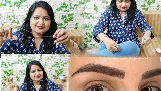 Eyebrow का धागा चलाना कैसे सिखे |free online parlour course ||eyebrow kaise bnaye (hindi)