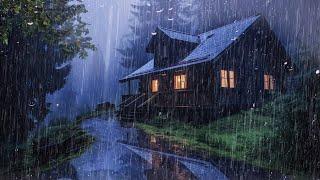 Gentle Night RAIN - Rain Sounds For Sleeping - Thunderstorm Sounds, RELAX, White noise, ASMR