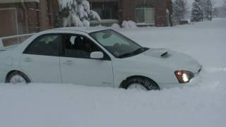 [HD] Subaru Impreza WRX STI 2005 Snow Plow Drifting ICE FUNNY :)