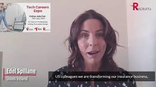 Reminder: Edel Spillane, Unum Ireland, for Recruit.ie Virtual Tech Careers Expo