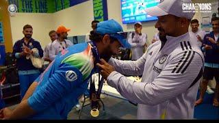 DRESSING ROOM BTS OF INDIAN  TEAM AFTER WINNING CHAMPIONS TROPHY  | FIELDER OF THE MATCH AWARD 