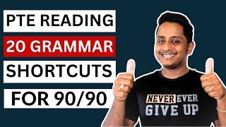 PTE Reading - 20 Grammar Shortcuts for 90/90 | Fill in the Blanks Tips and Tricks | Skills PTE