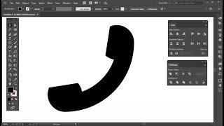 Phone icon. Tutorial Adobe Illustrator CC for beginners