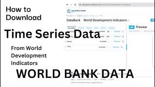 How to download timeseries data from World Development Indicators (urdu)