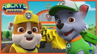 Recycling Boat Float! Rocky Saves The Bay! - Rocky's Garage - PAW Patrol Cartoons for Kids