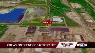 Pleasure Ridge Park, Louisville fire crews work chemical plant fire on Bells Lane