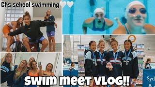 SWIM MEET VLOG!! Whats happens at a swimming meet | CHS School Swimming!!