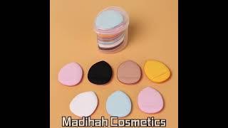 China Madihah Wholesale Soft Portable Mini Finger Powder Puff Makeup Sponge Powder Puff Factory