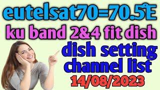 eutelsat70=70.5°Eku band 2 & 4 fit dish latest update