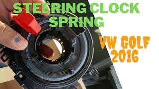 How to Replace steering column clock spring on VW Golf 2016 and coding control unit using AutelUltra