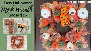 Easy Halloween Mesh Wreath Tutorial UNDER $15 ️