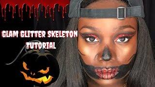 HAPPY HALLOWEEN | Glam Glitter Skeleton Tutorial (VERY DETAILED)