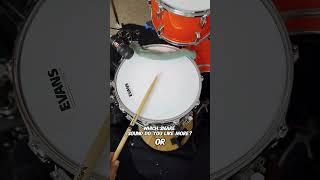 Which snare sound do you like more, 1 or 2? #shorts #short #drums #sound #tune #tuning #tone #snare