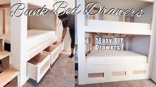 Built-in Bunk Bed Drawers | Easy Drawer build