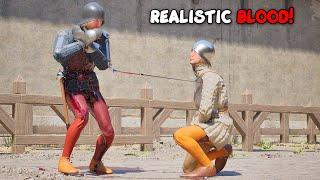 REALISTIC BLOOD PHYSICS! Brutal Fights in Physics Based Medieval Fencing Game! - Half Sword