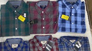 Baju kemeja impor terbaru bahan lembut ,merek armani dan guess harga Rp.218.000
