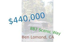 $440,000 home for sale in Ben Lomond, CA (887 Scenic Way, 95005)