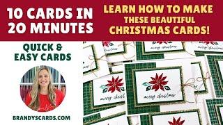  10 Cards in 20 Minutes - Learn to Make These Beautiful Christmas Cards! 