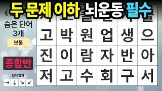 3문제는 찾으셔야 뇌건강 안심입니다ㅣ숨은단어찾기,치매예방,치매테스트,치매예방퀴즈,단어퀴즈,치매예방활동,낱말퀴즈
