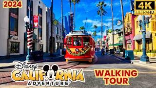 Disney California Adventure Walkthrough- Christmas at the Disneyland Resort 2024 [4K POV]