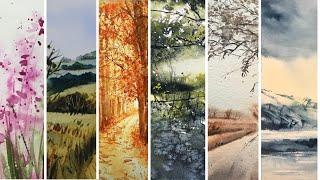 Prepare To Be Amazed: 6 Watercolor Paintings USING Just 2 Colors!