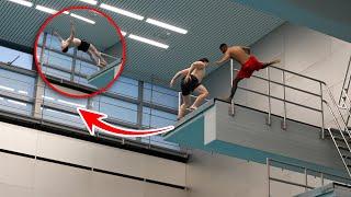 Jordan & Semih TURMSPRINGEN (backflip von 10 meter?)