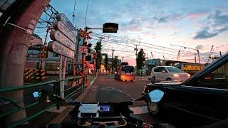 [uncut] Tokyo Motorcycle Ride to Saitama 25km Sunset Relaxing 55 mins POV