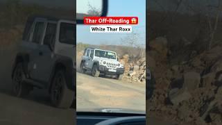 White Thar Roxx Off Roading  #tharroxx #offroading