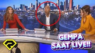 PANIK!! GEMPA SAAT SIARAN LANGSUNG!! Pembawa Acara TV Panik, Saat Gempa Bumi Di Los Angeles!!