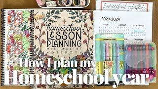 HOW I PLAN MY 2023-2024 HOMESCHOOL YEAR//  OUR YEARLY, QUARTERLY, and DAILY HOMESCHOOL SCHEDULE