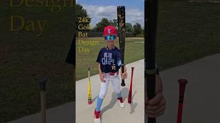 Design your own Real GOLD flake baseball bat #baseball #pencilbat #crayonbat #sportsequipment