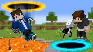 Using PORTAL GUNS to Fool My Friends in Minecraft