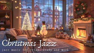 Christmas Jazz Fireplace  Smooth Jazz for Cozy Nights | 2025 Relaxing Music & Warm Ambience