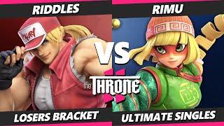 The Throne 2 - Riddles (Terry) Vs. Rimu (Min Min) Smash Ultimate - SSBU