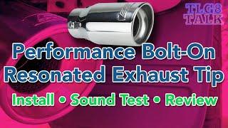 Chrome Tailpipe Bolt-On Exhaust Tip Installation Sound Test and Review