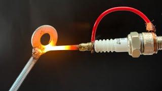 How to make a simple welding machine from SPARK PLUG at home! Genius invention