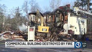 Nearly a dozen businesses impacted by fire that destroyed Simsbury building