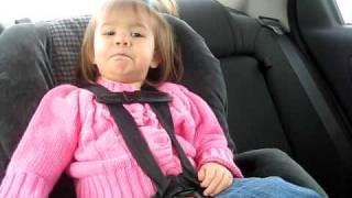 Kaia singing in the car