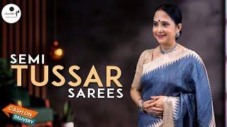 Semi Tussar Sarees | COD Available | Only at Rs.1325/- | Sanchita