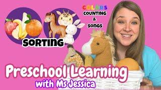 Preschool Learning | Learn Fruits | Learn Animals with Ms Jessica