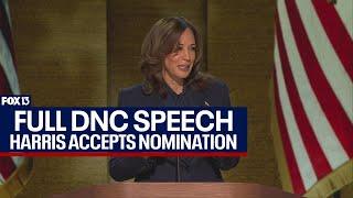 Full DNC speech: Kamala Harris accepts presidential nomination