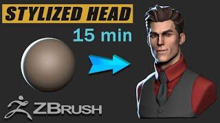 Stylized Male Head Sculpting(Zbrush)