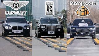 Insane Luxury Car Suspension Bump Test | Maybach vs Rolls Royce vs Bentley vs Honqqi