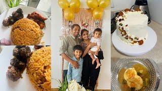 என் கணவரின் பிறந்தநாள் | look what special I made for his birthday |Gulab Jamun cake | mutton chukka