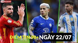 ĐIỂM TIN 22/7 | CARVAJAL XỨNG ĐÁNG ẴM QBV, ĐIỂM MESSI ĂN ĐỨT CR7, FAN ARGENTINA GÂY HỌA CHO ENZO