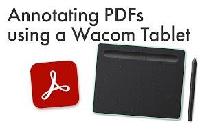 Annotating PDFs using a Wacom Tablet